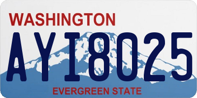 WA license plate AYI8025