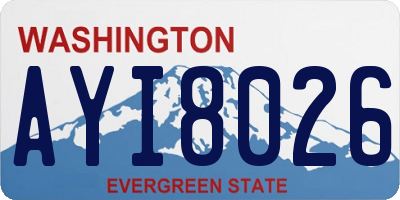 WA license plate AYI8026