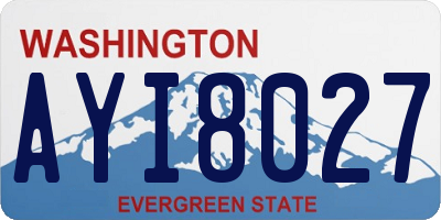 WA license plate AYI8027