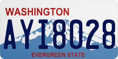 WA license plate AYI8028