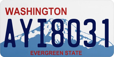 WA license plate AYI8031