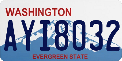WA license plate AYI8032