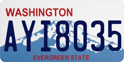 WA license plate AYI8035