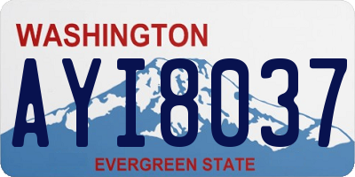 WA license plate AYI8037