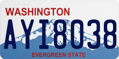 WA license plate AYI8038