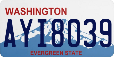 WA license plate AYI8039