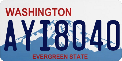 WA license plate AYI8040