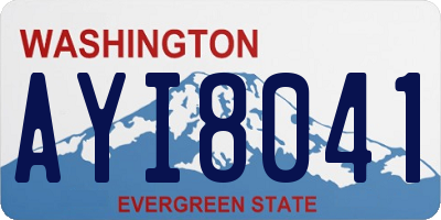 WA license plate AYI8041