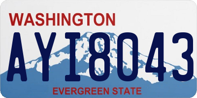 WA license plate AYI8043