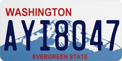 WA license plate AYI8047