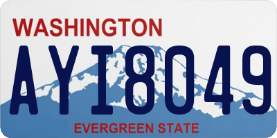 WA license plate AYI8049