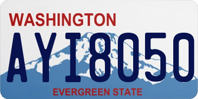 WA license plate AYI8050