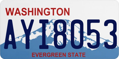 WA license plate AYI8053
