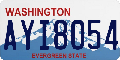 WA license plate AYI8054