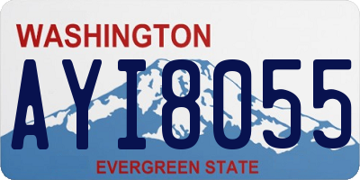 WA license plate AYI8055