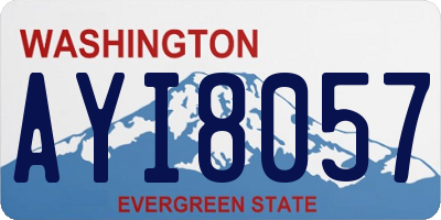 WA license plate AYI8057