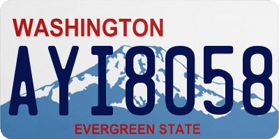WA license plate AYI8058