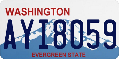 WA license plate AYI8059