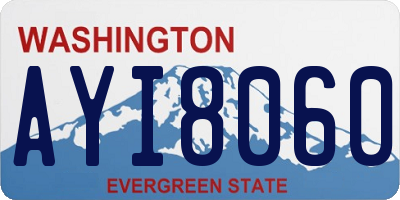 WA license plate AYI8060