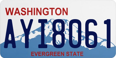 WA license plate AYI8061