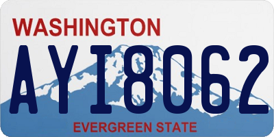 WA license plate AYI8062