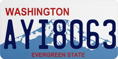 WA license plate AYI8063