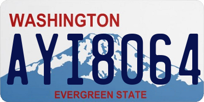 WA license plate AYI8064