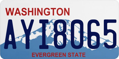 WA license plate AYI8065