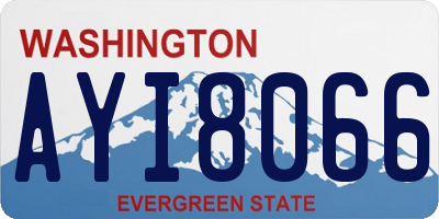 WA license plate AYI8066