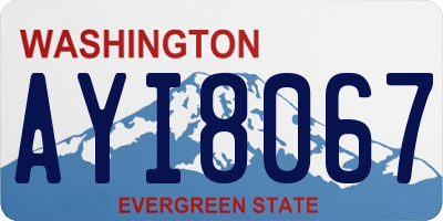 WA license plate AYI8067