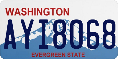 WA license plate AYI8068