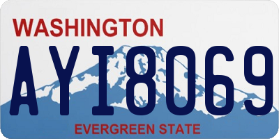 WA license plate AYI8069
