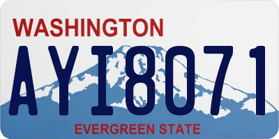 WA license plate AYI8071
