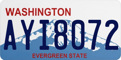 WA license plate AYI8072