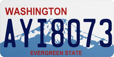 WA license plate AYI8073