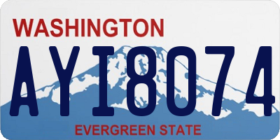 WA license plate AYI8074