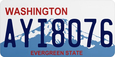 WA license plate AYI8076