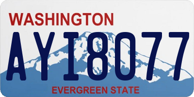 WA license plate AYI8077