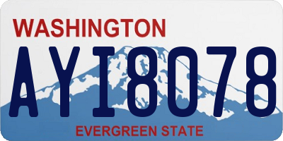 WA license plate AYI8078
