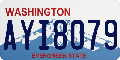 WA license plate AYI8079