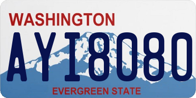 WA license plate AYI8080