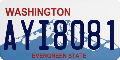 WA license plate AYI8081