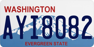 WA license plate AYI8082