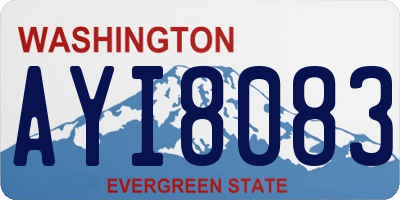 WA license plate AYI8083