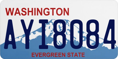 WA license plate AYI8084