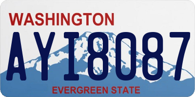 WA license plate AYI8087