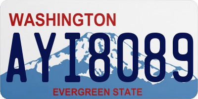 WA license plate AYI8089