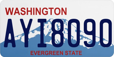 WA license plate AYI8090