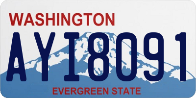 WA license plate AYI8091