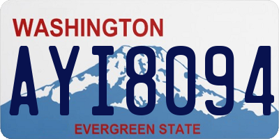 WA license plate AYI8094